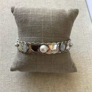 Silpada Frosted Pearl Cuff Bracelet B3390